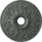 Ekena Millwork Ashley Ceiling Medallion (Canopies up to 4 3/4"), 23 7/8"OD x 4"ID x 2 1/8"P, Athenian Green Crackle CM23ASAGC - alternate 1